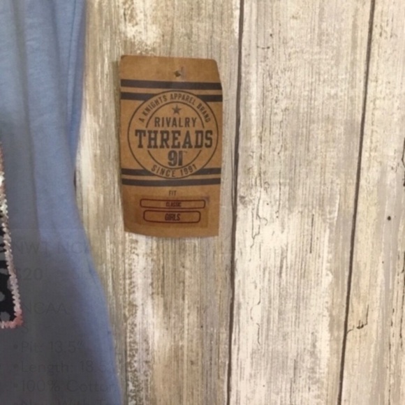 NWT NCAA Kids NC Tarheels Tee Blue Girls Small - Picture 5 of 5